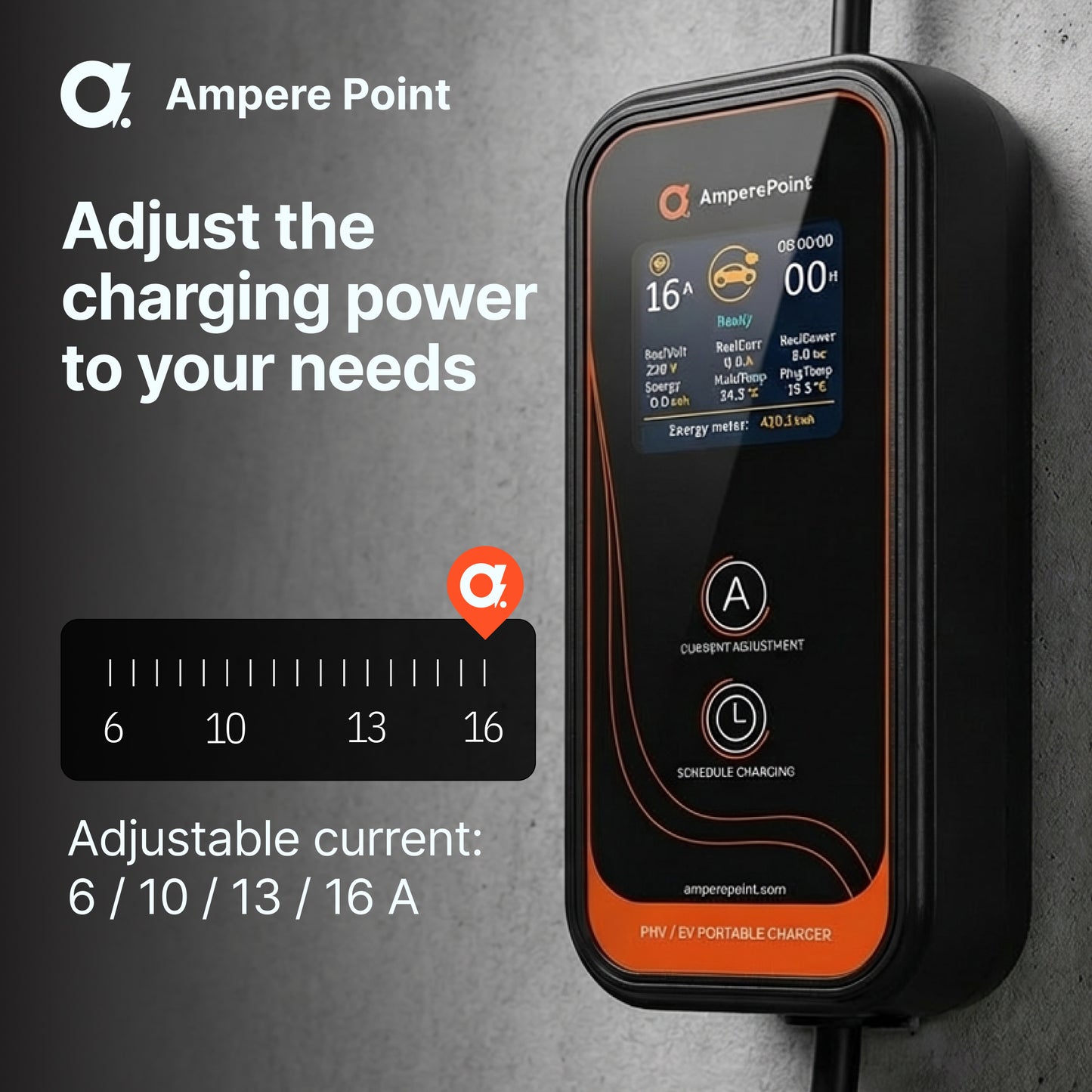 Přenosná nabíječka P35 (16A, Typ 2, 3,7 kW) 6 metrů