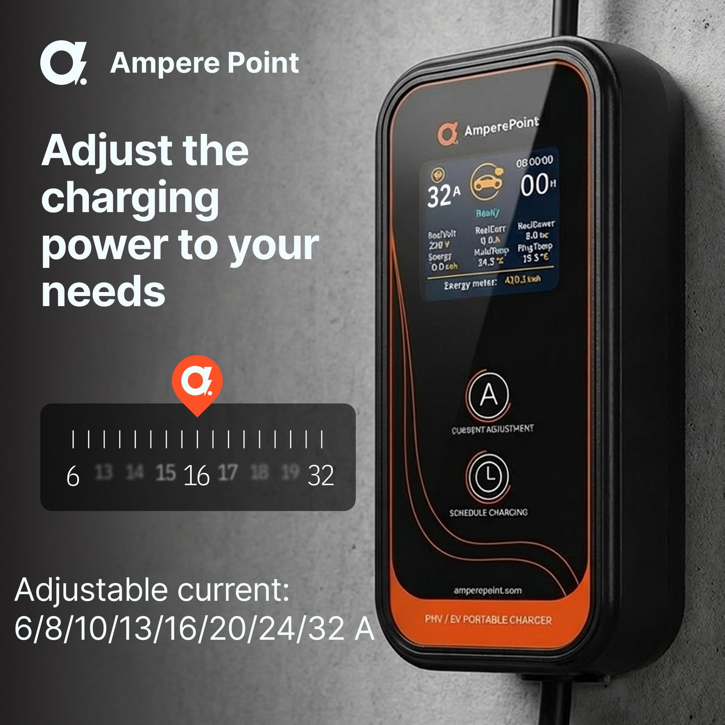 Přenosná nabíječka P72 (32A, Typ 2, 7,2 kW)