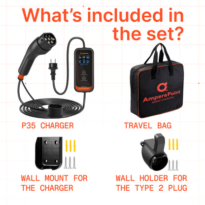 Přenosná nabíječka P35 (16A, Typ 2, 3,7 kW) 6 metrů