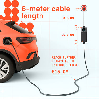 Přenosná nabíječka Q11 (16A, Typ 2, 11kW) mobilní aplikace