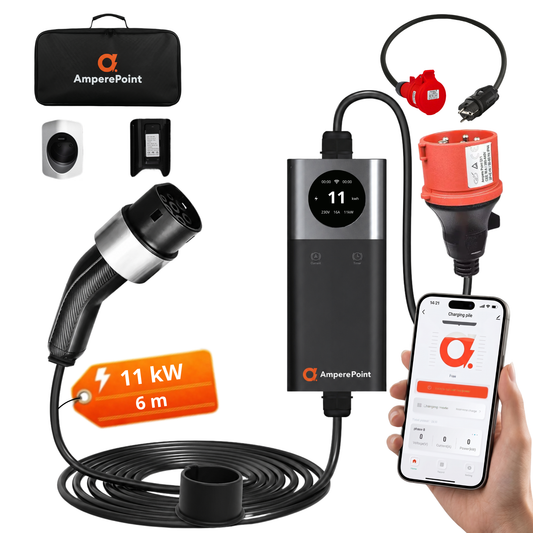Přenosná nabíječka Q11 (16A, Typ 2, 11kW) + adaptér CEE16A-Schuko