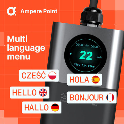 Přenosná nabíječka Q11 PRO (16A, Typ 2, 11kW) + 2x adaptéry