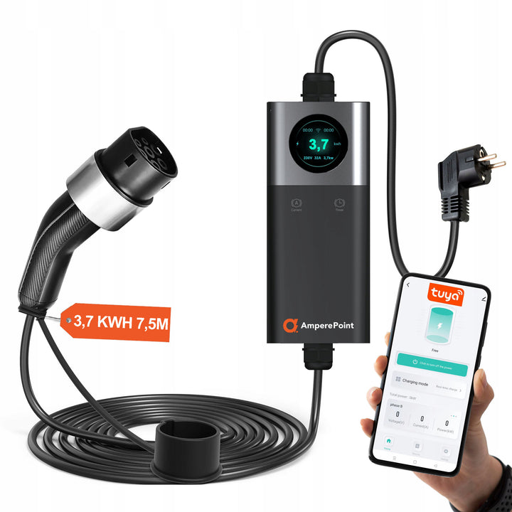 Přenosná nabíječka Q37 (16A, Typ 2, 3,7 kW) WiFi, 7,5 metru